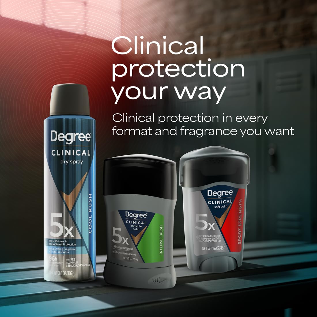 Degree clinical in gym bag lifestyle conveying on-the-go protection