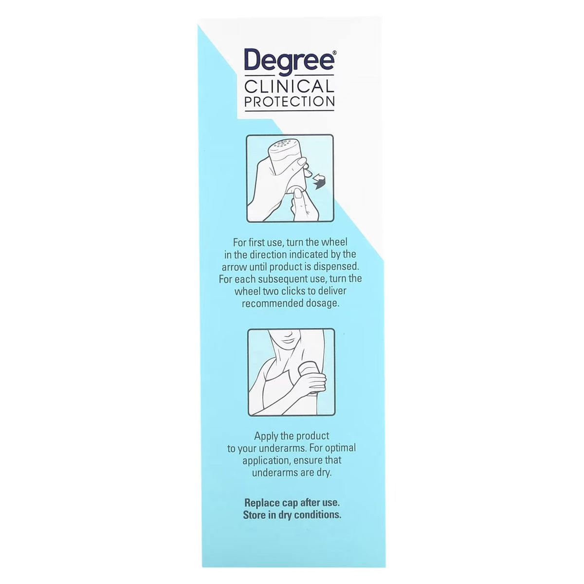 Degree Clinical open cap application shot demonstrating easy glide and targeted application