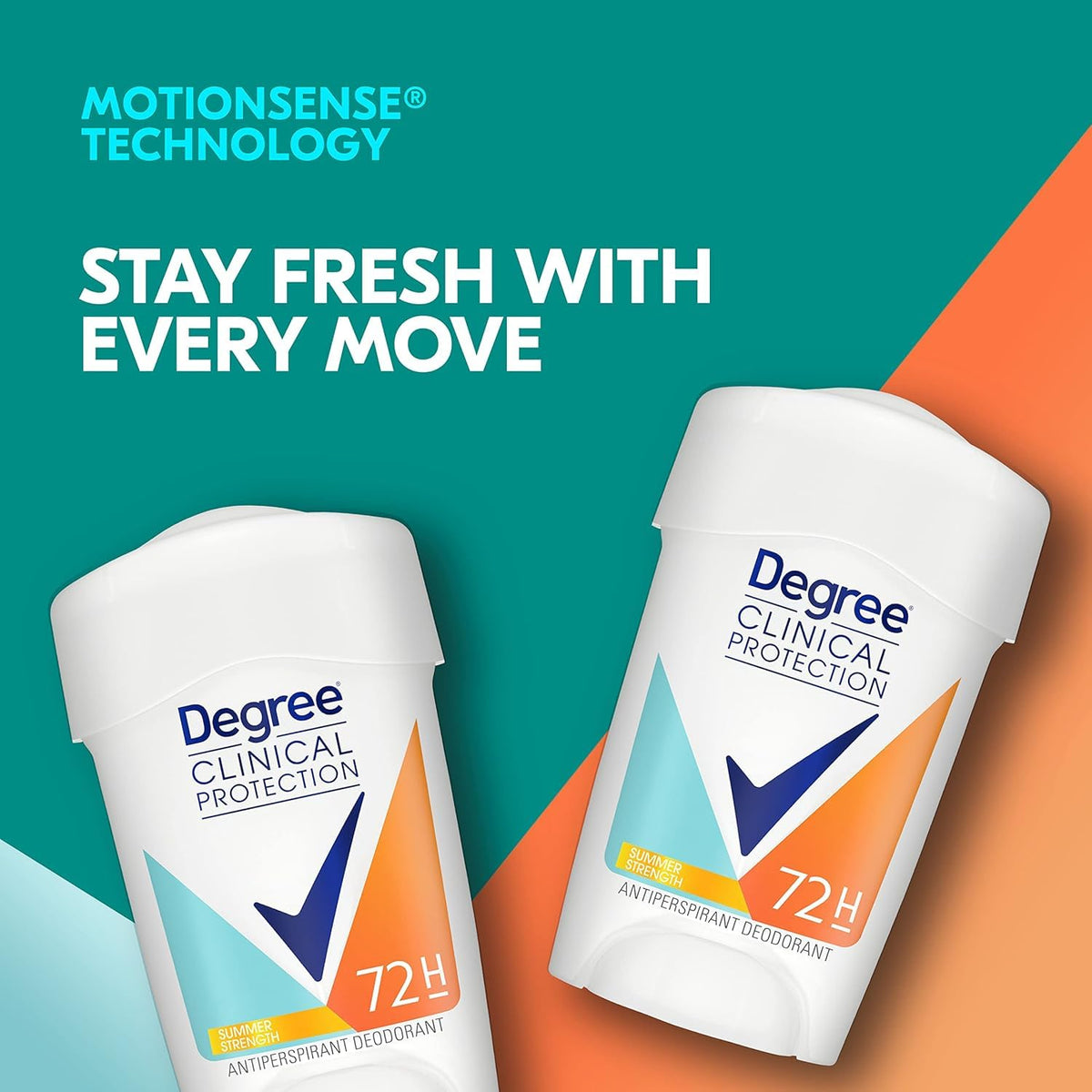 Degree Clinical close-up of soft-solid texture illustrating smooth application and coverage