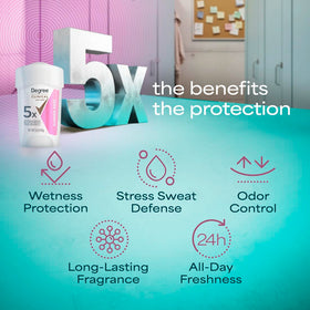 Degree Clinical soft solid texture closeup highlighting smooth fast-absorbing finish