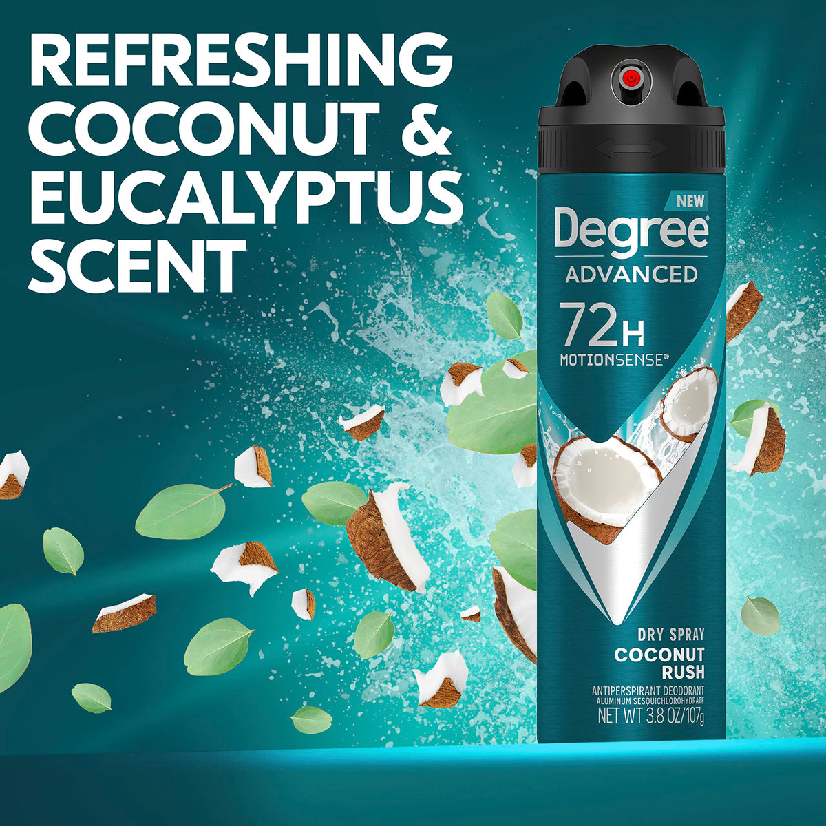 Degree close-up of dry spray nozzle and texture for quick-dry application