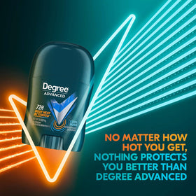 Degree mini stick in hand demonstrating pocket-friendly size