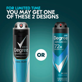Degree Cool Rush mist texture image showing fine spray for instant-dry feeling