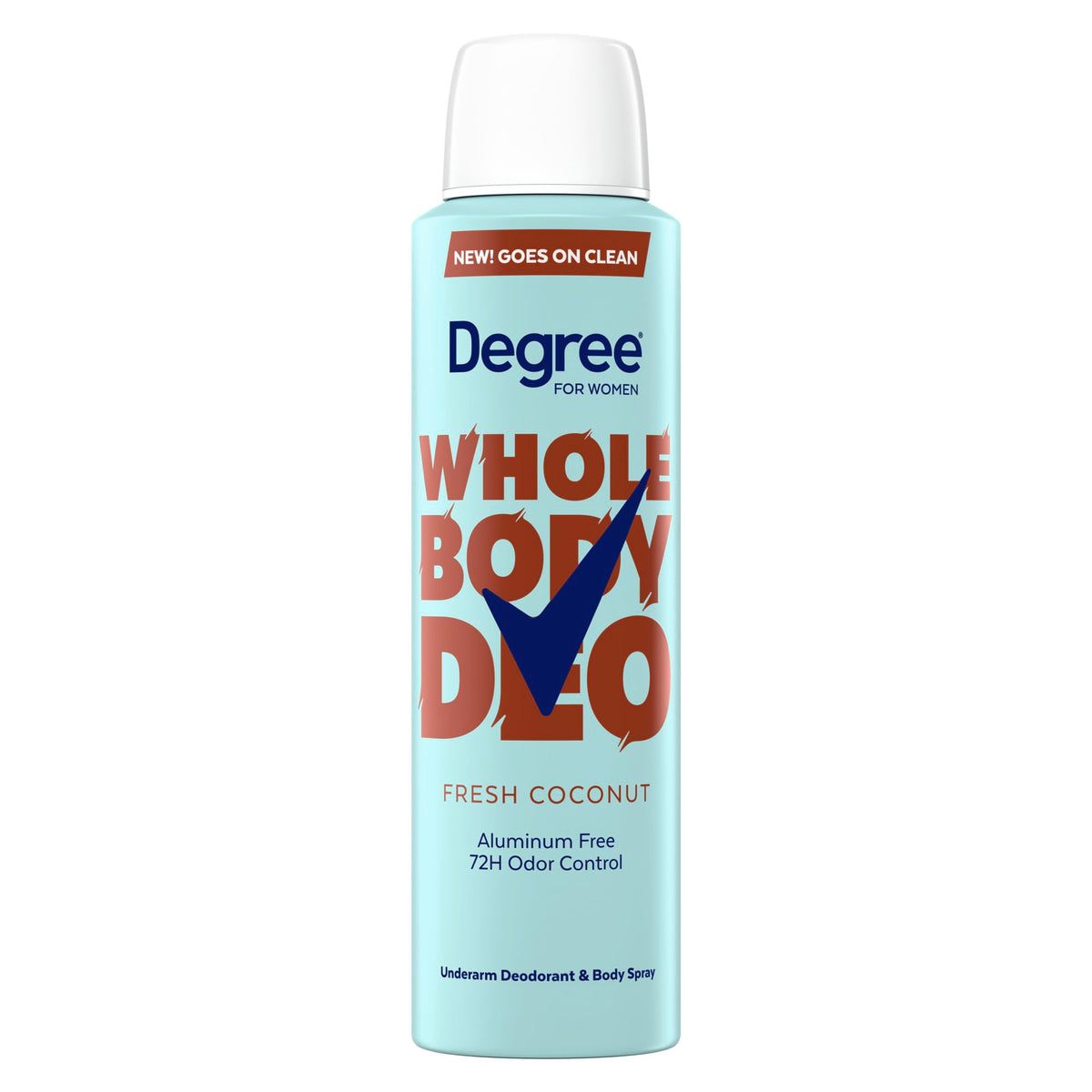Degree front packaging shows fragrance and 72H protection benefit