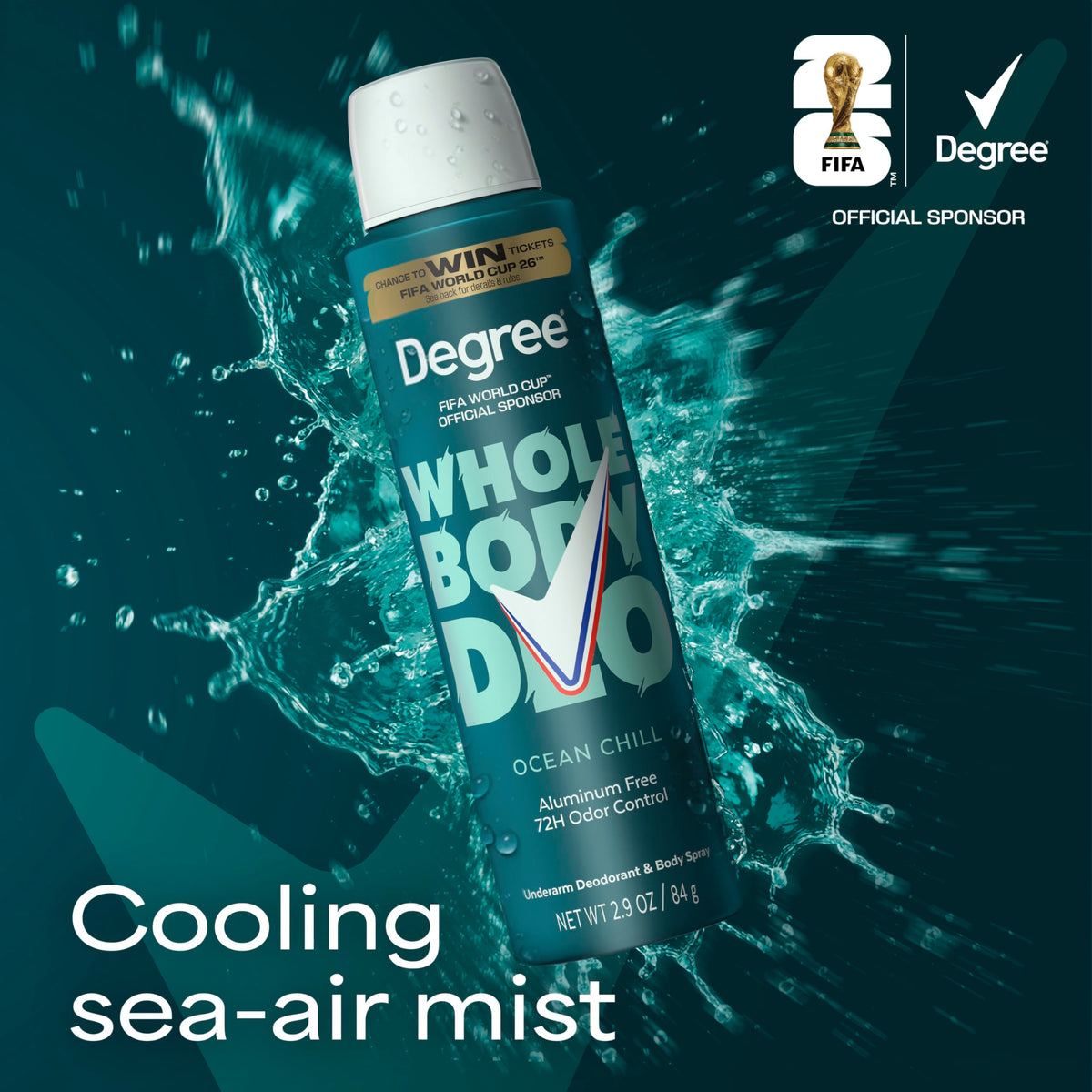 Degree applied underarm demonstrating fast-drying confidence benefit