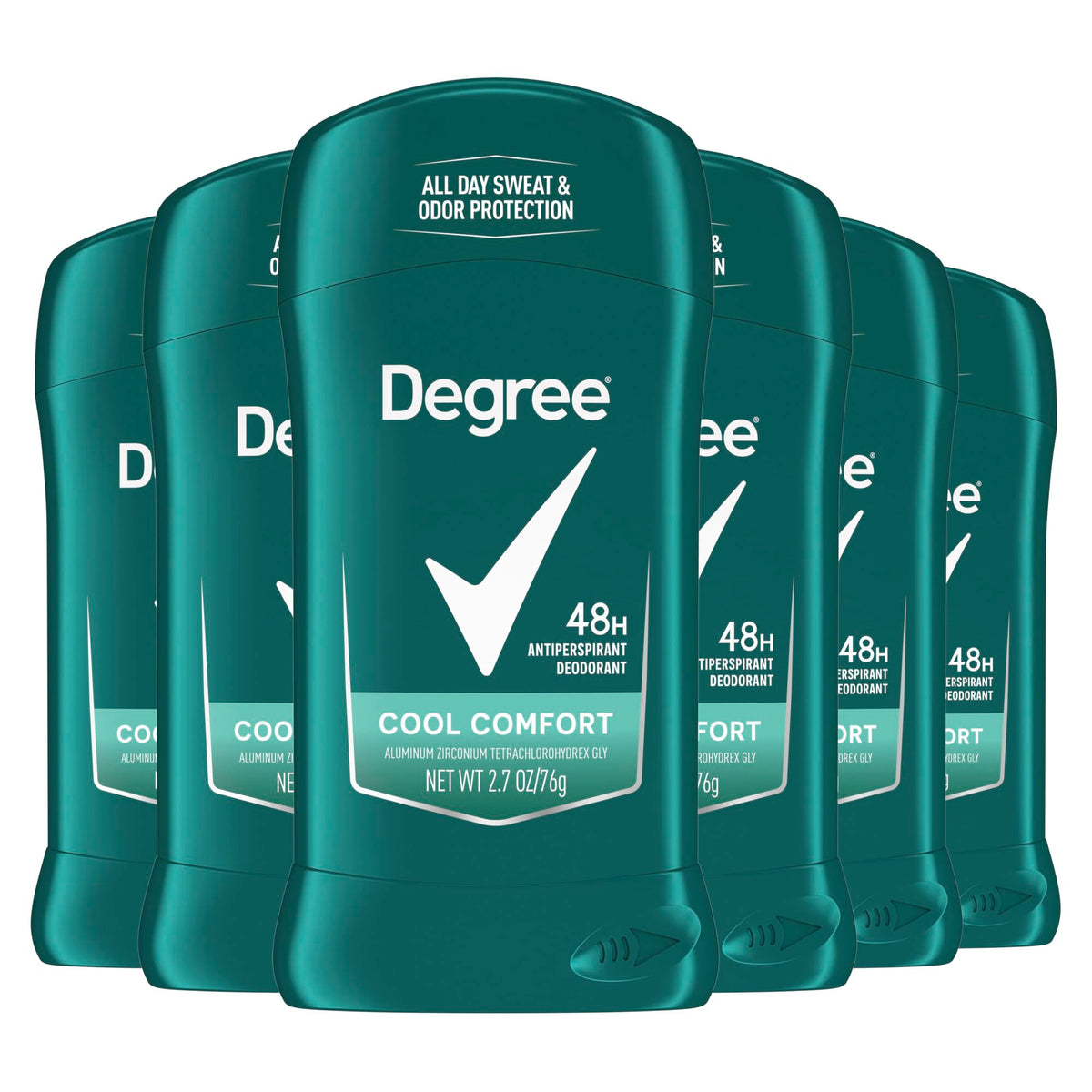 Degree men cool comfort front packaging showing product and pack benefit