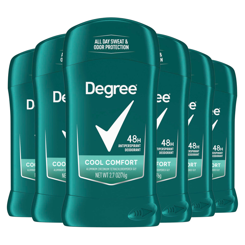 Degree men cool comfort front packaging showing product and pack benefit