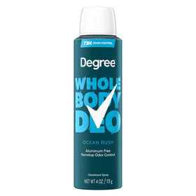 Degree Ocean Rush front packaging showing clean design and scent