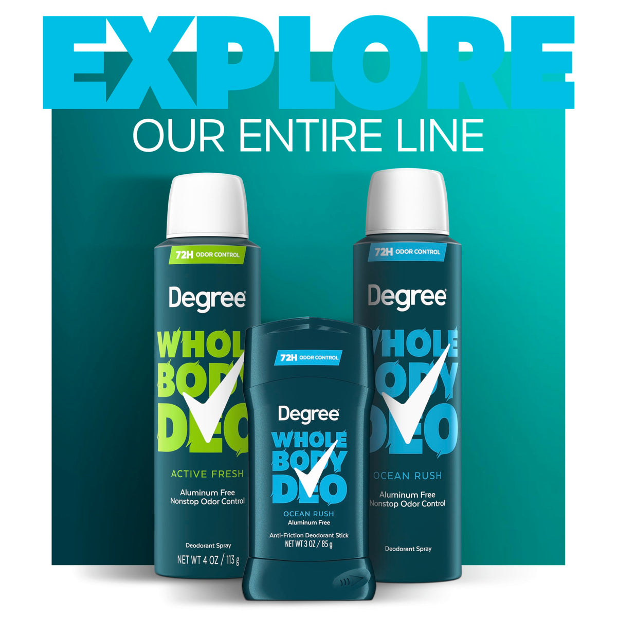 Degree Ocean Rush used after outdoor run to stay fresh longer