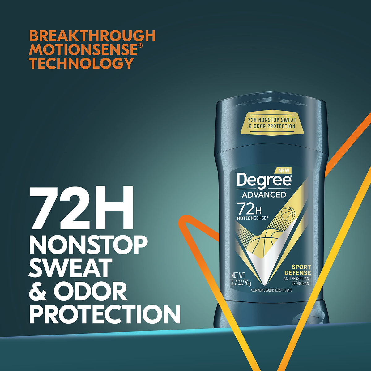 Degree lifestyle image with active runner suggesting energizing rustic scent
