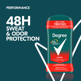 Degree men antiperspirant in use underarm application for active confidence