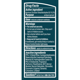Packaging close-up with recycle symbol showing Degree sustainability efforts
