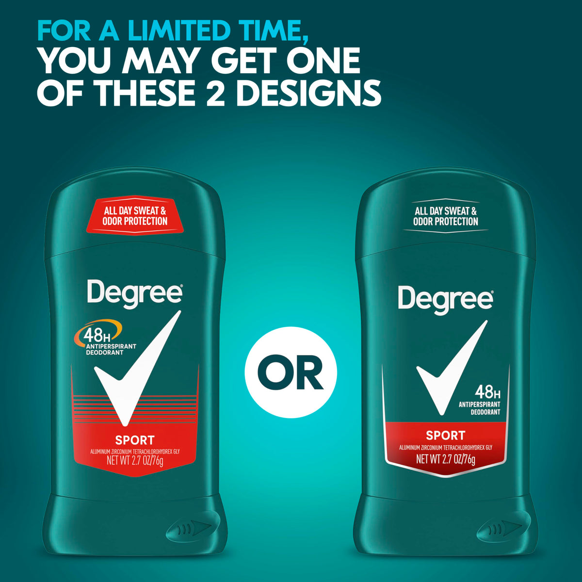 Close-up of Degree Men Sport stick texture highlighting smooth application