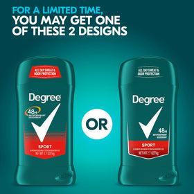Close-up of Degree Men Sport stick texture highlighting smooth application