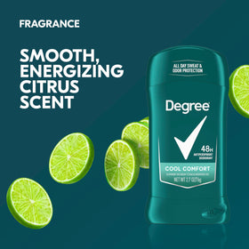 Degree men texture close-up illustrating smooth finish and quick-dry benefit
