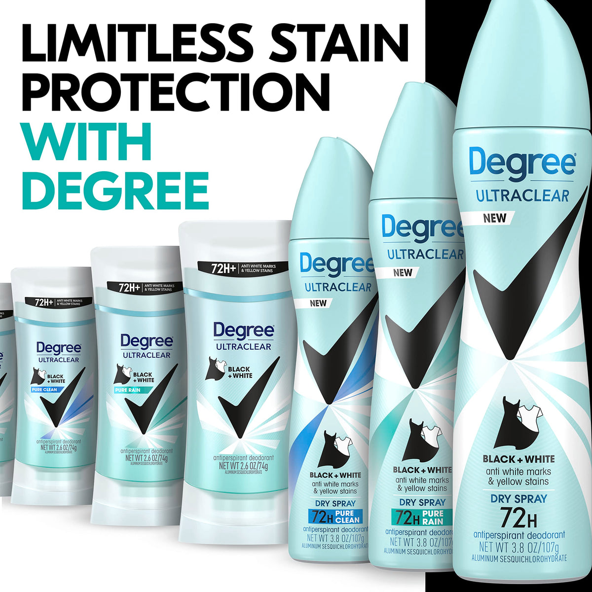 Degree Pure Fresh lifestyle image of woman moving, brand keeps her fresh