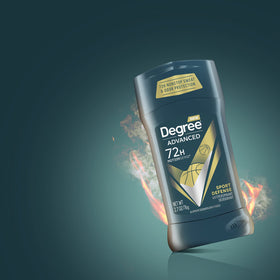 Degree recyclable packaging closeup showing eco-minded disposal guidance