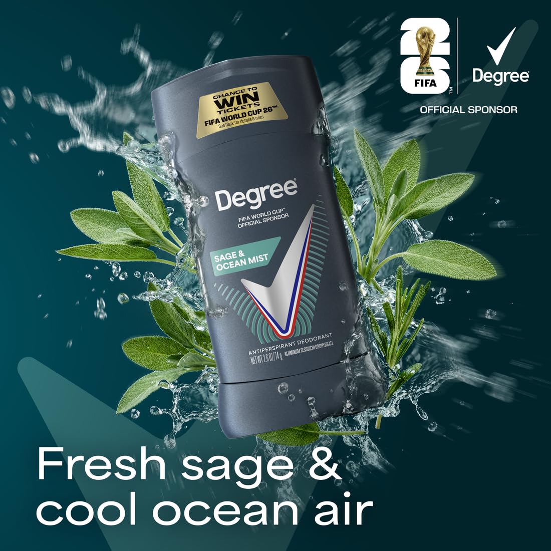 Degree applying Degree Sage & Ocean underarm in motion, motion-activated freshness