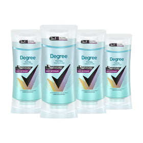Degree Sexy Intrigue front pack showing four sticks and branding for reliable protection