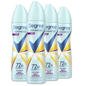 Degree Sexy Intrigue front packaging showing scent and size benefits