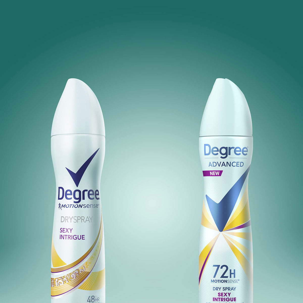 Degree Sexy Intrigue next to ruler to show 3.8 oz scale benefit