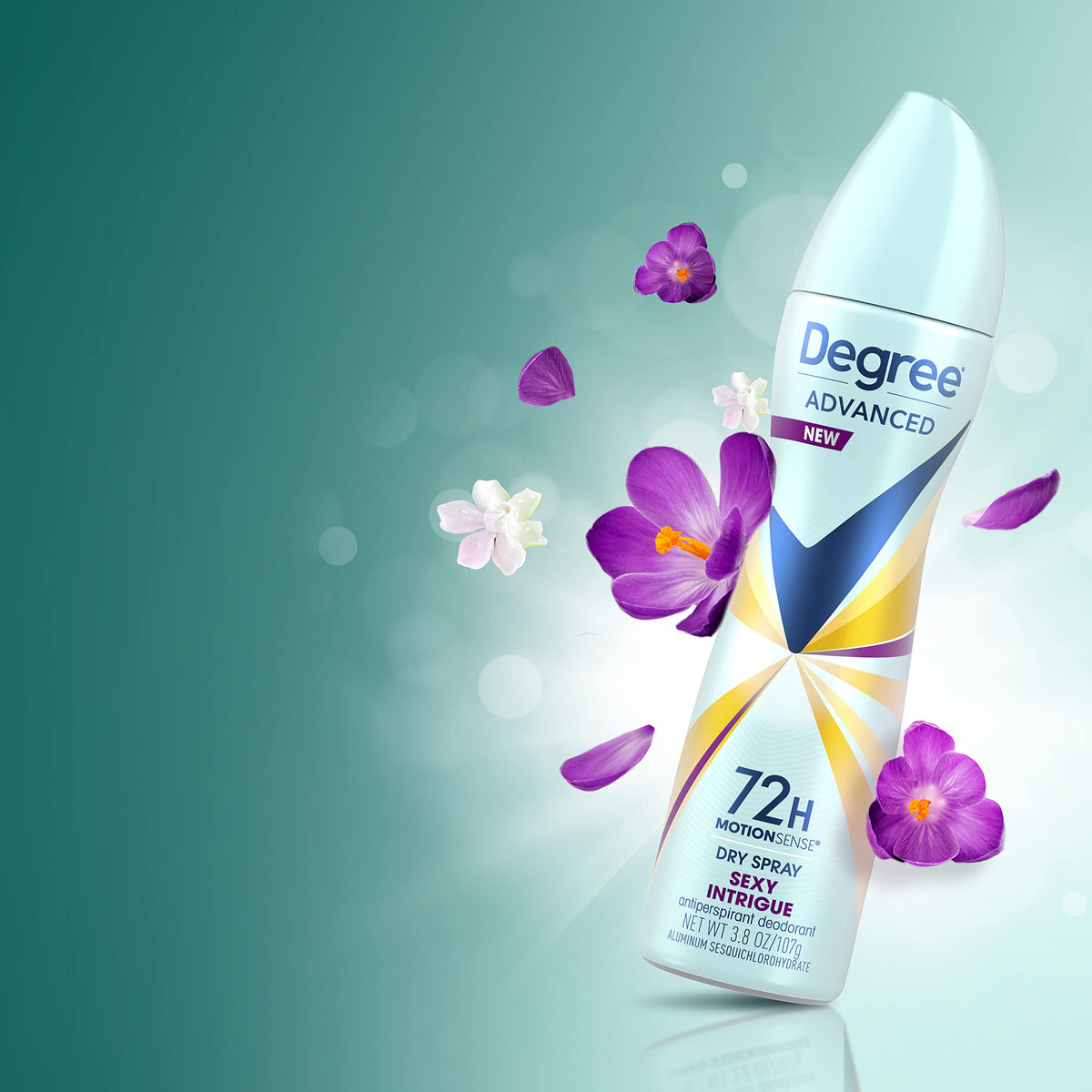 Four-pack display of Degree Sexy Intrigue for extended-supply convenience benefit