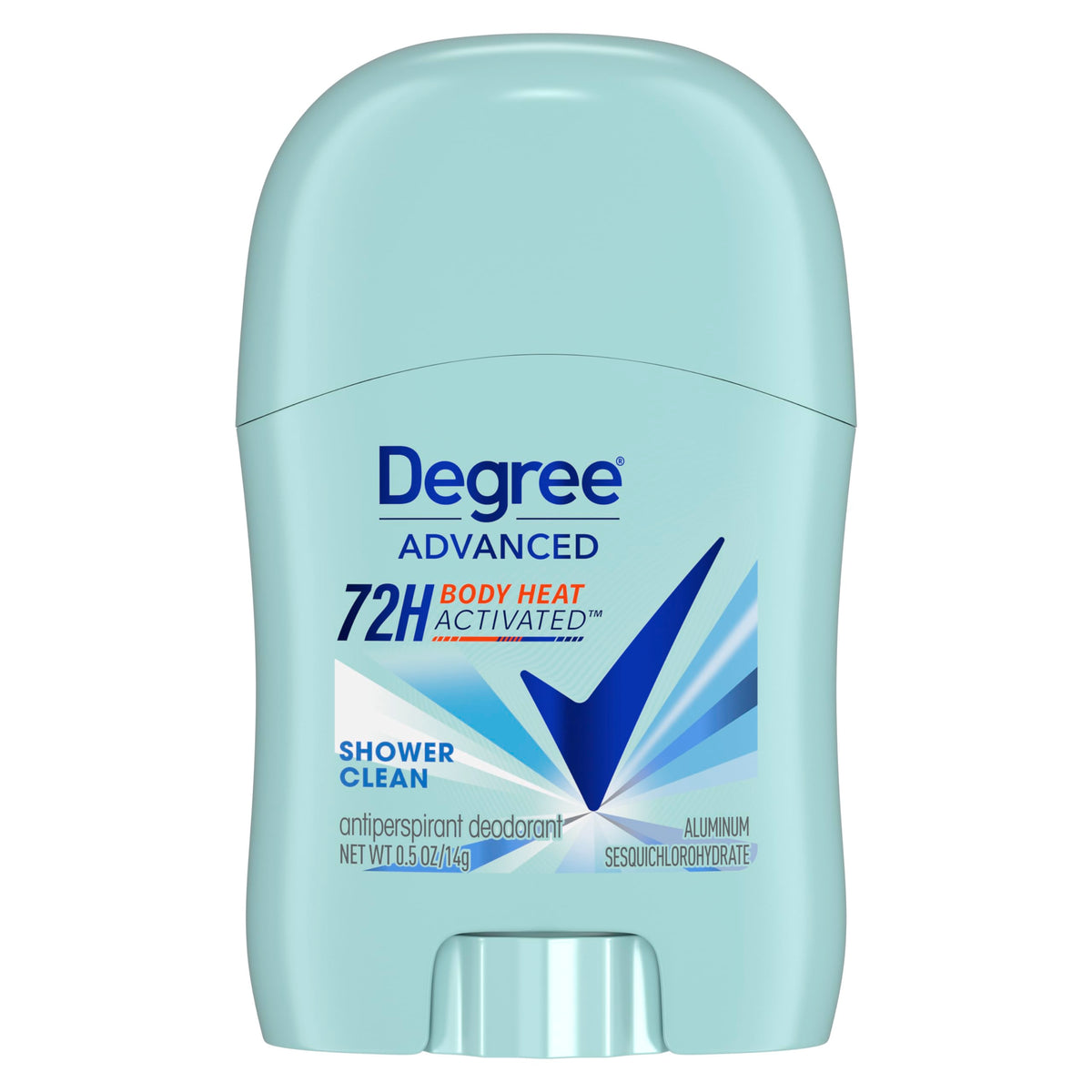 Degree Shower Clean front packaging showing label and 0.5 oz size for confident protection