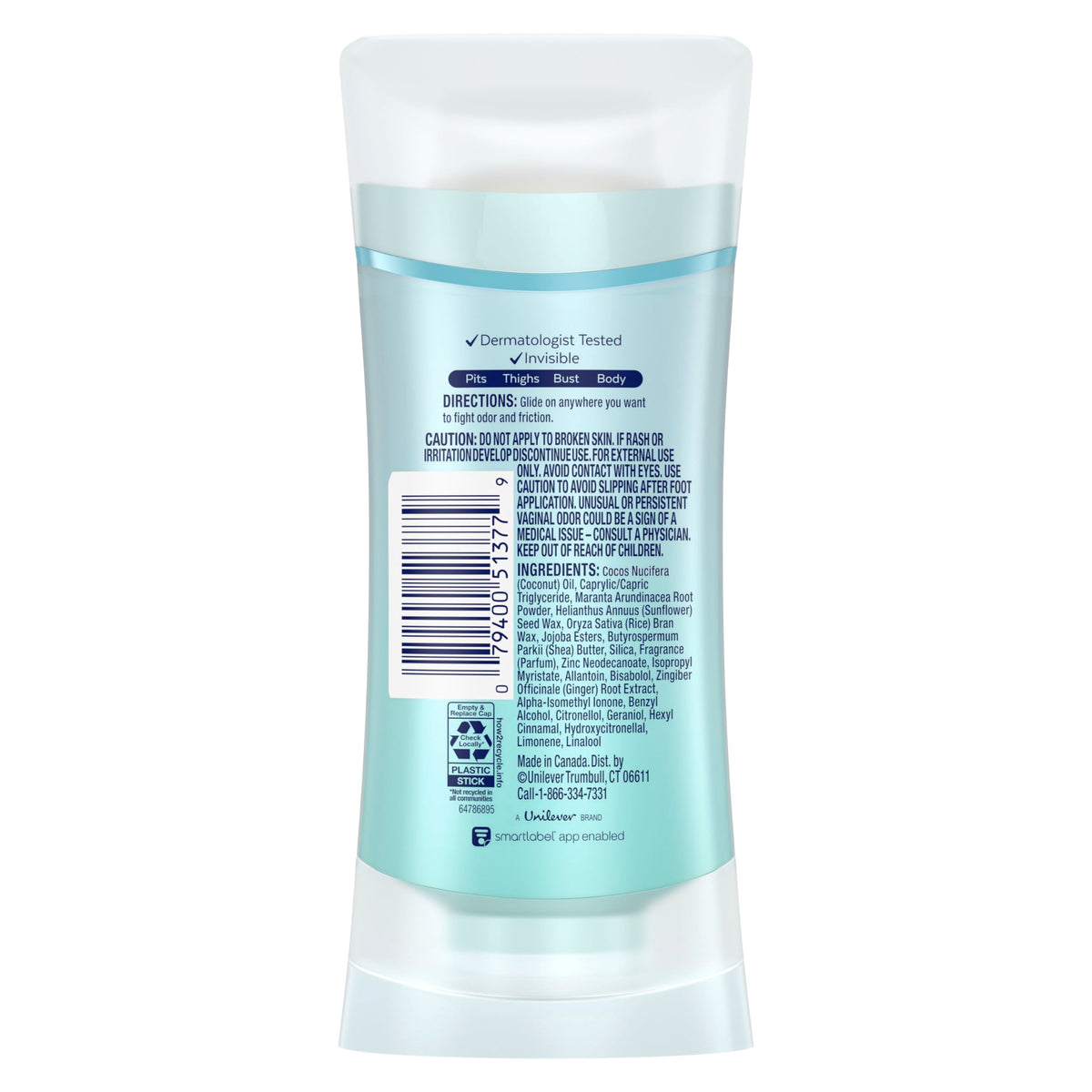 Degree texture close-up highlighting smooth glide and clear finish benefit