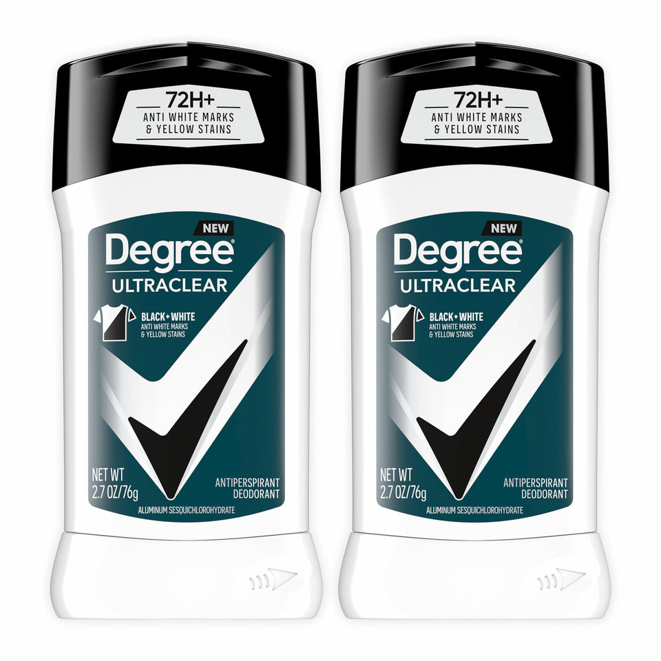 Degree UltraClear front packaging showing product and labeling for confidence