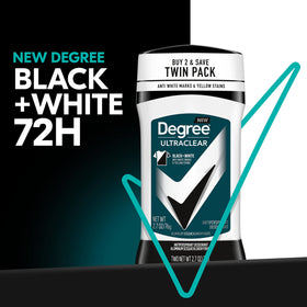 Two-pack of Degree UltraClear sticks highlighting value and travel-ready convenience
