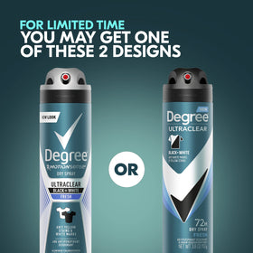 Degree UltraClear label close-up highlighting active ingredient and safety