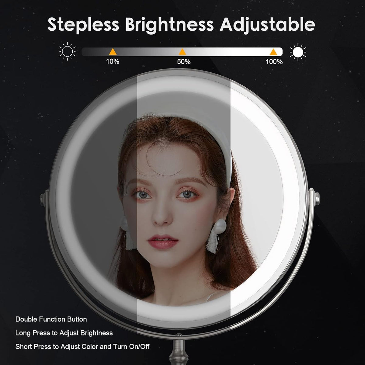 DEIOVWXS LED ring lit in warm tone showing even illumination for accurate color