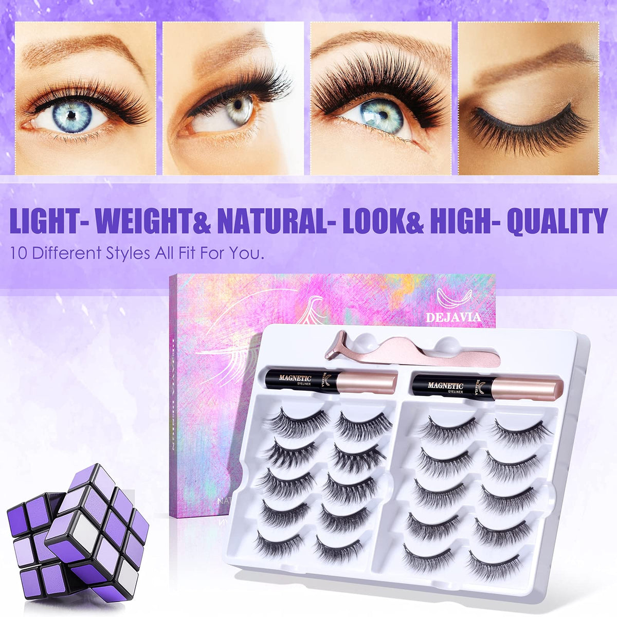 DEJAVIA close-up of lash band detailing soft fibers and natural texture benefit