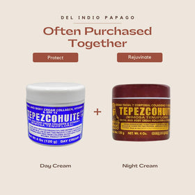 Del Indio Papago placed on bathroom counter suggesting nightly skincare routine