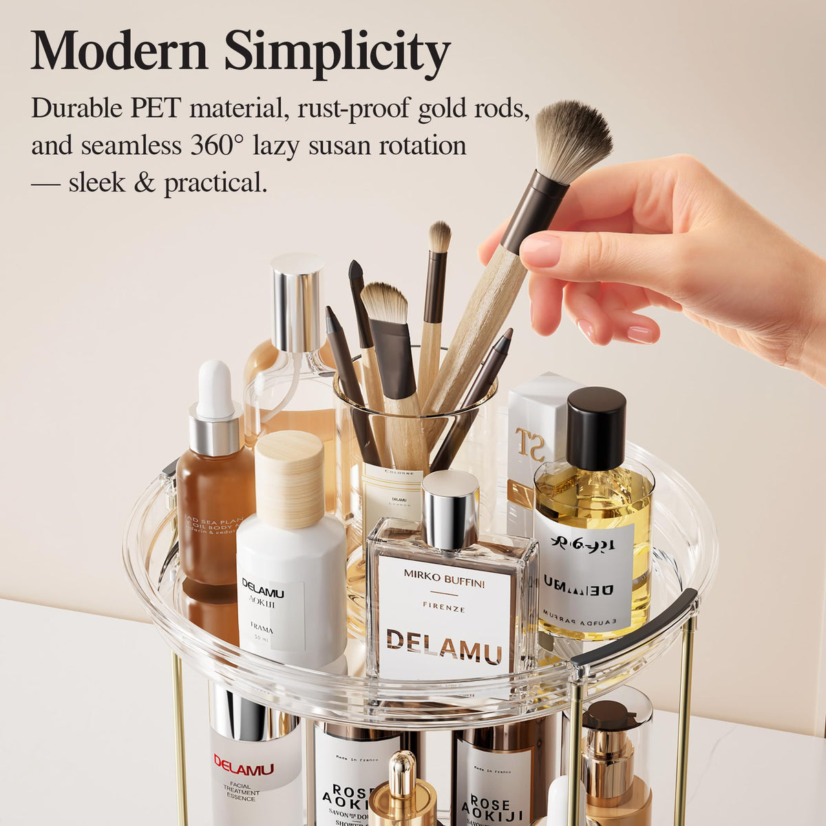 Delamu disassembled into single-layer for wider or bulky items