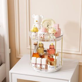 Delamu lifestyle shot on dresser showcasing organized vanity setup