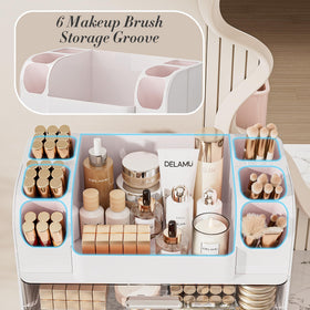 Delamu side profile on vanity maximizing counter space and style