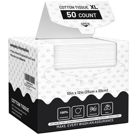 Deluwire front pack shows 50 count and XL size for easy storage