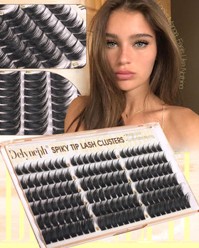 Delyneph before and after eye photo, demonstrates transformative lash volume