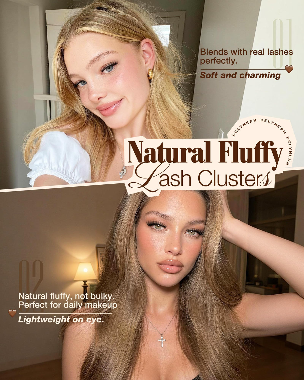 Delyneph close-up of lash fibers highlighting soft natural texture