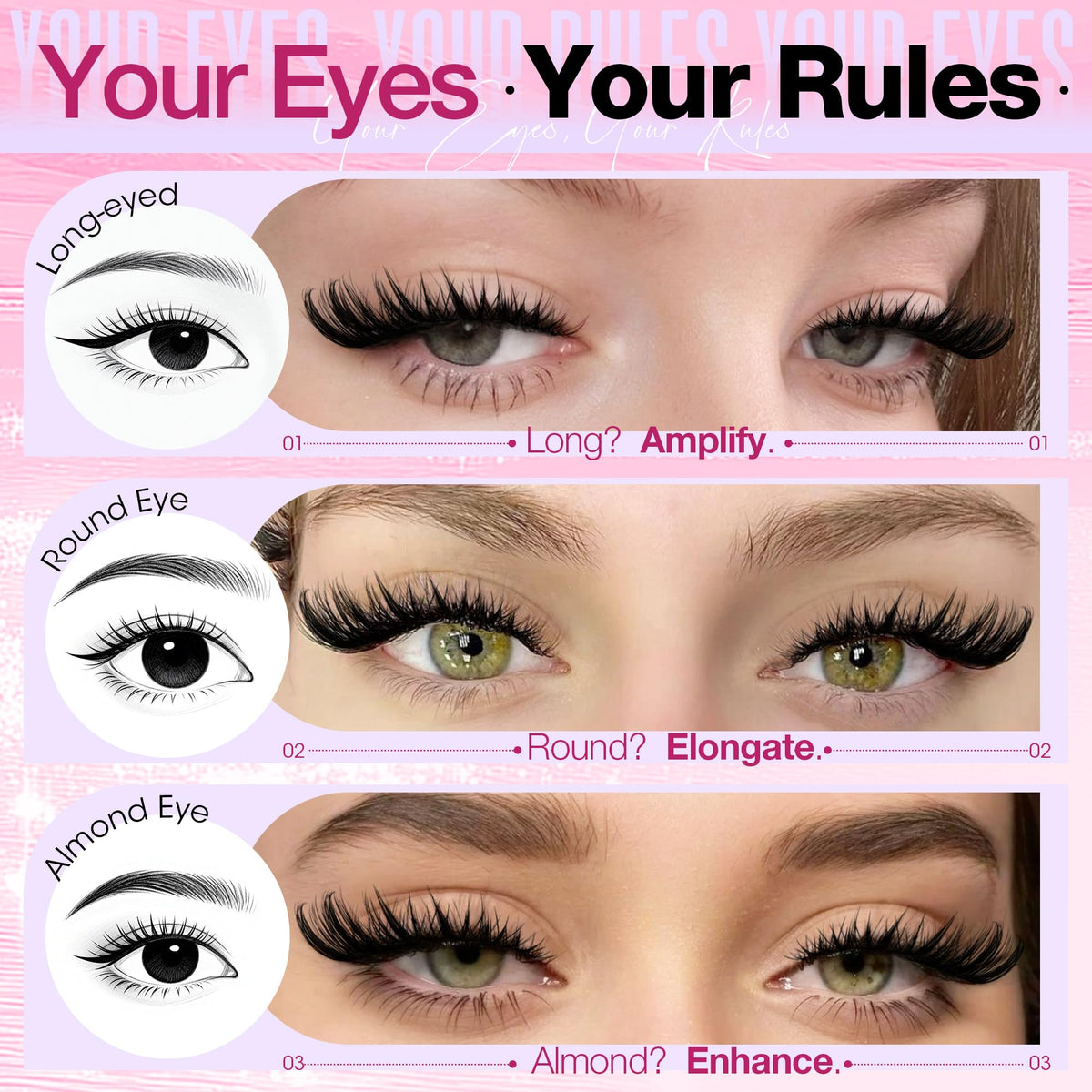 Delyneph cluster being applied to lash line, fast salon finish benefit