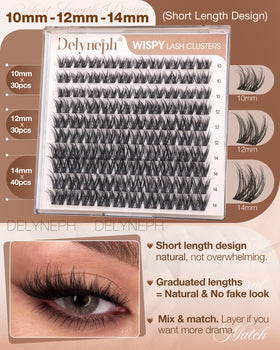 Delyneph length sample display 10mm 12mm 14mm for layered looks