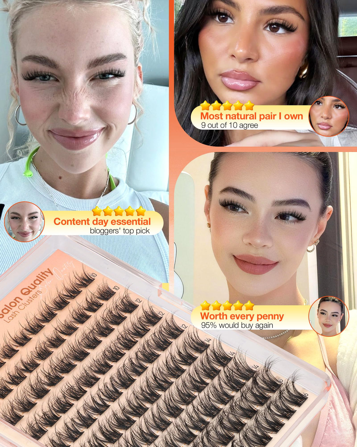 Delyneph comparison display of 10, 12, 14, 16mm lengths for customizable styling