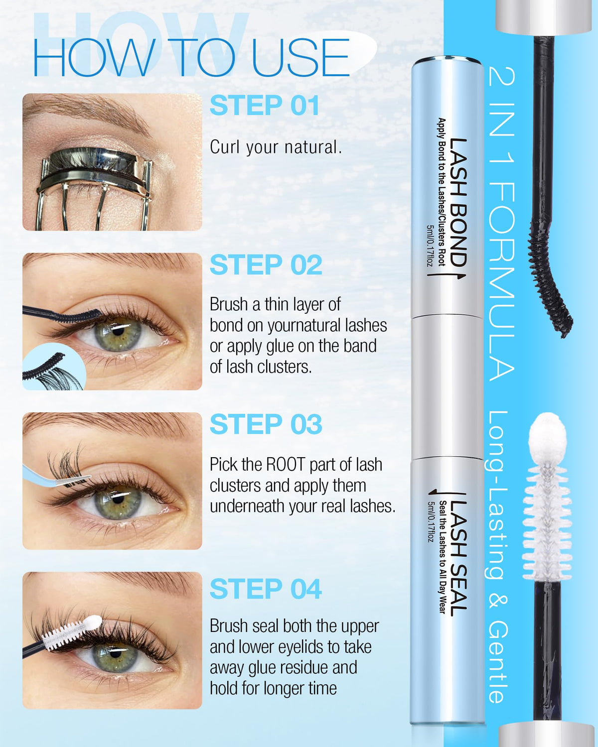 Delyneph removal process using lash remover showing easy residue-free cleanup