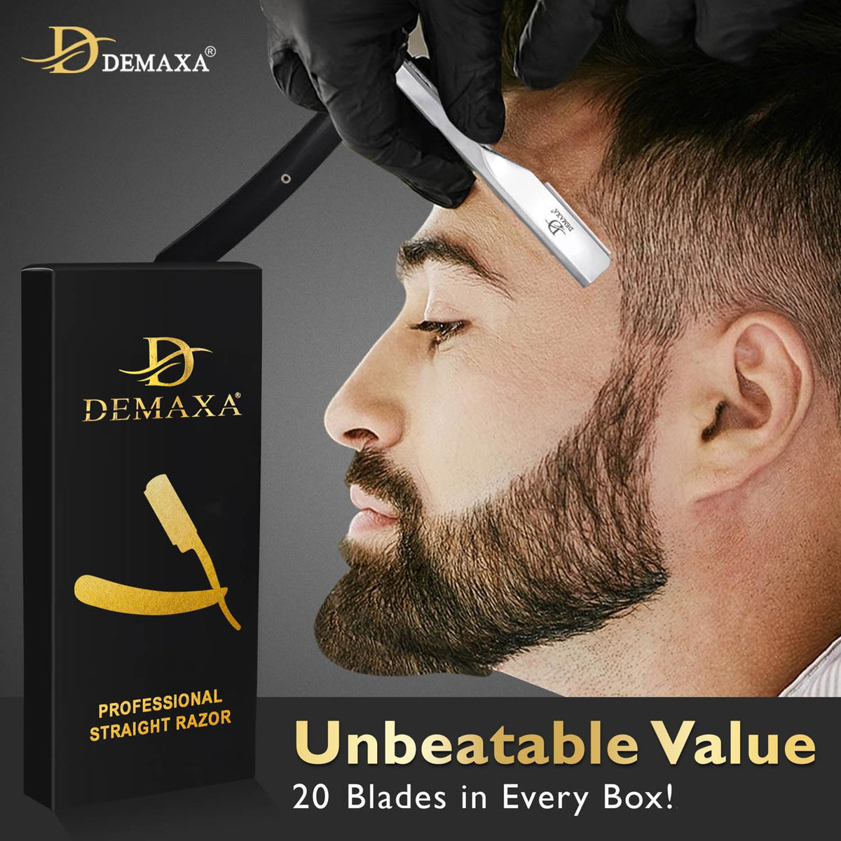 DEMAXA razor held in hand showing scale and balanced handling