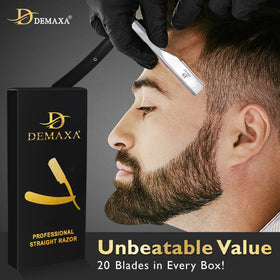 DEMAXA razor held in hand showing scale and balanced handling