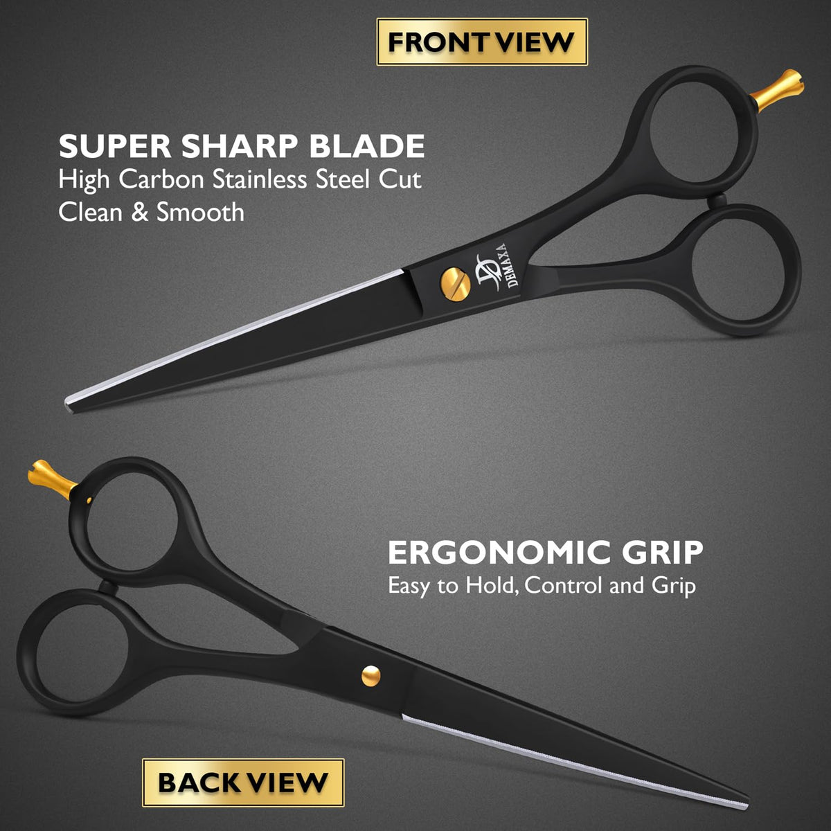 DEMAXA hairdresser using shears in salon for precise cutting control