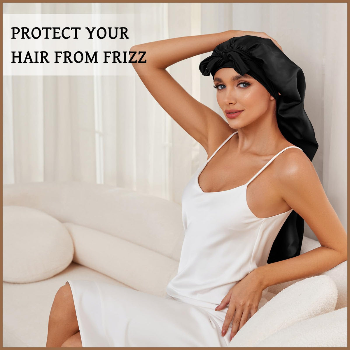 DEMAZALO side profile shows extra depth for long hair comfort