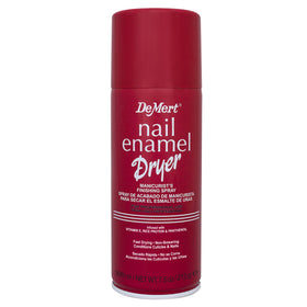 Demert finishing spray front can showing label and size, speeds drying