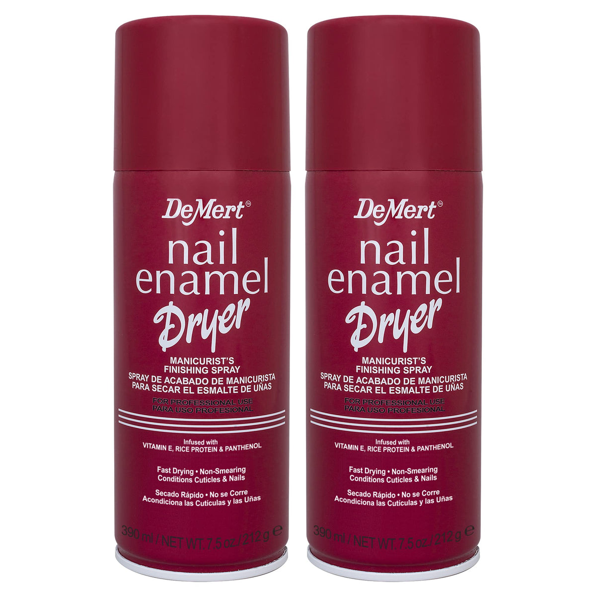 Demert front packaging 7.5 fl oz spray can showing label and size benefit fast drying
